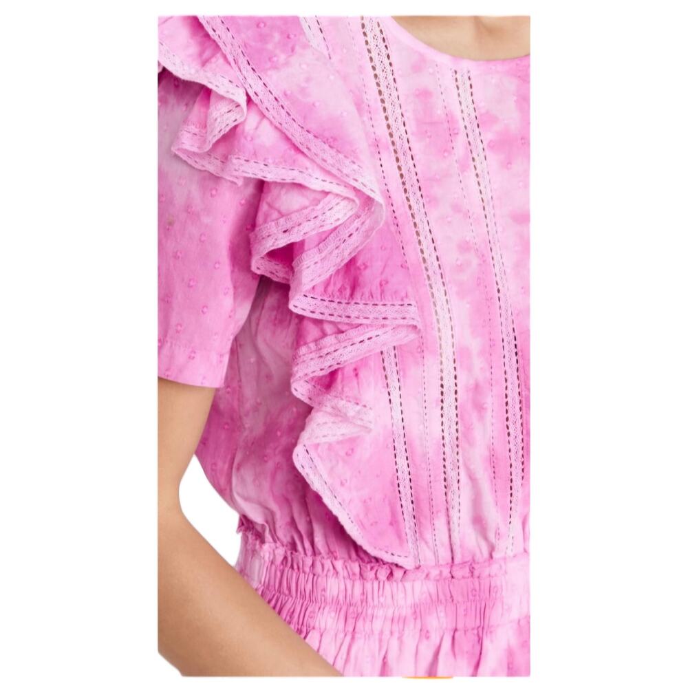 LoveShackFancy Natasha Dress Begonia Hand Dye - Picture 3 of 7